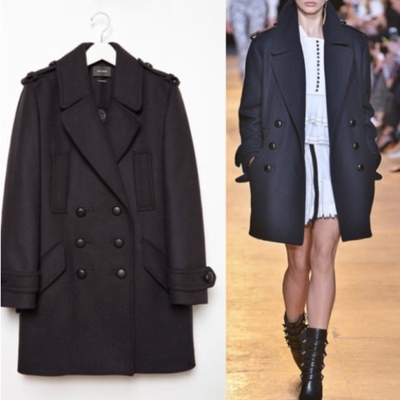 Isabel Marant Karly NAVY Wool Coat - Picture 8 of 10